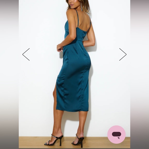 PICK ME MIDI DRESS GREEN - Picture 2 of 3